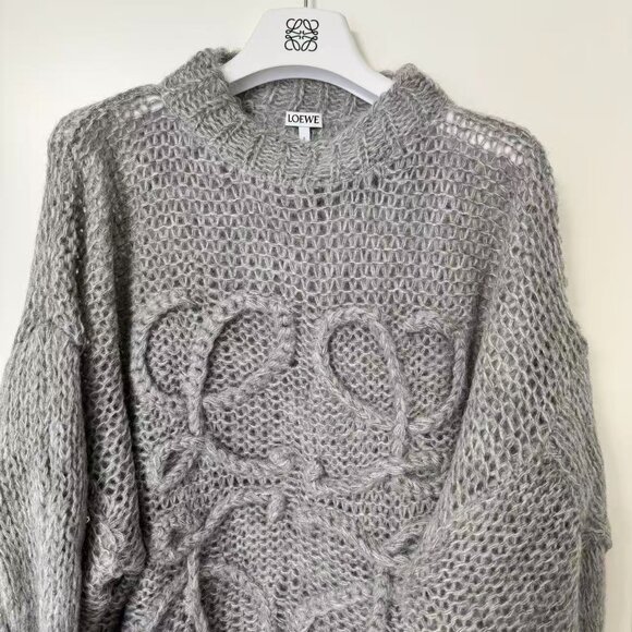 Loewe Anagram open-knit mohair-blend sweater - Picture 6 of 13